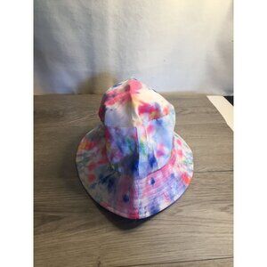 Tie-Dye Bucket Hat Multicolor Unisex Lightweight Polyester One Size Fits All